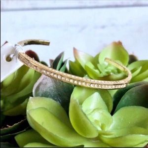 Modern gold rhinestone stack bracelet NEW